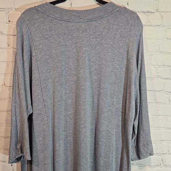 J.jill Tranquility Fleece Top In Blue Size XL - Picture 8 of 9